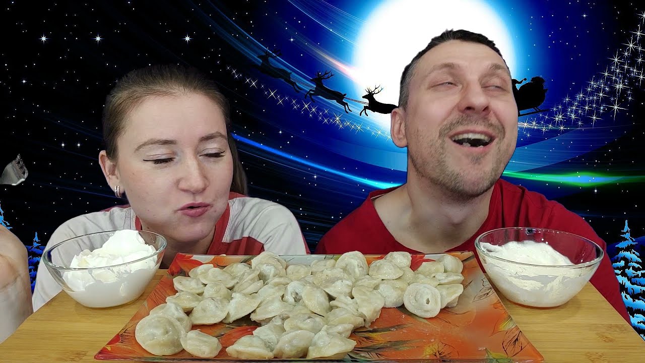 МУКБАНГ ДОМАШНИЕ ПЕЛЬМЕНИ ОТ СВЕКРОВИ #asmrrussia#мукбанг#mukbang#eating