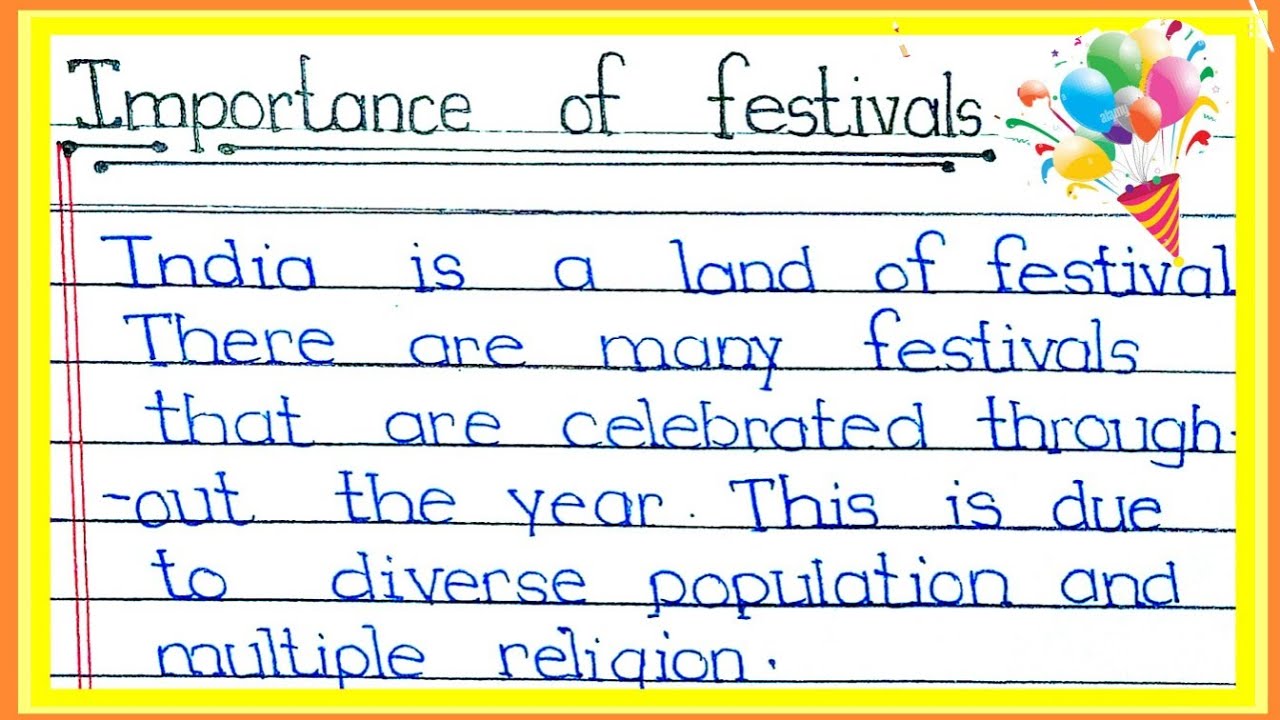 essay on importance of festivals / importance of festivals essay / essay on festivals  /