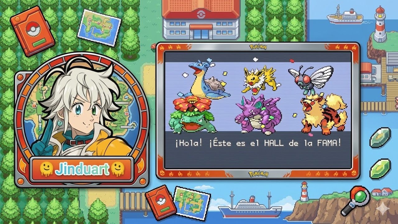 Pokémon Edición Rojo Fuego #30 - Liga Pokémon - GBA -  Jinduart