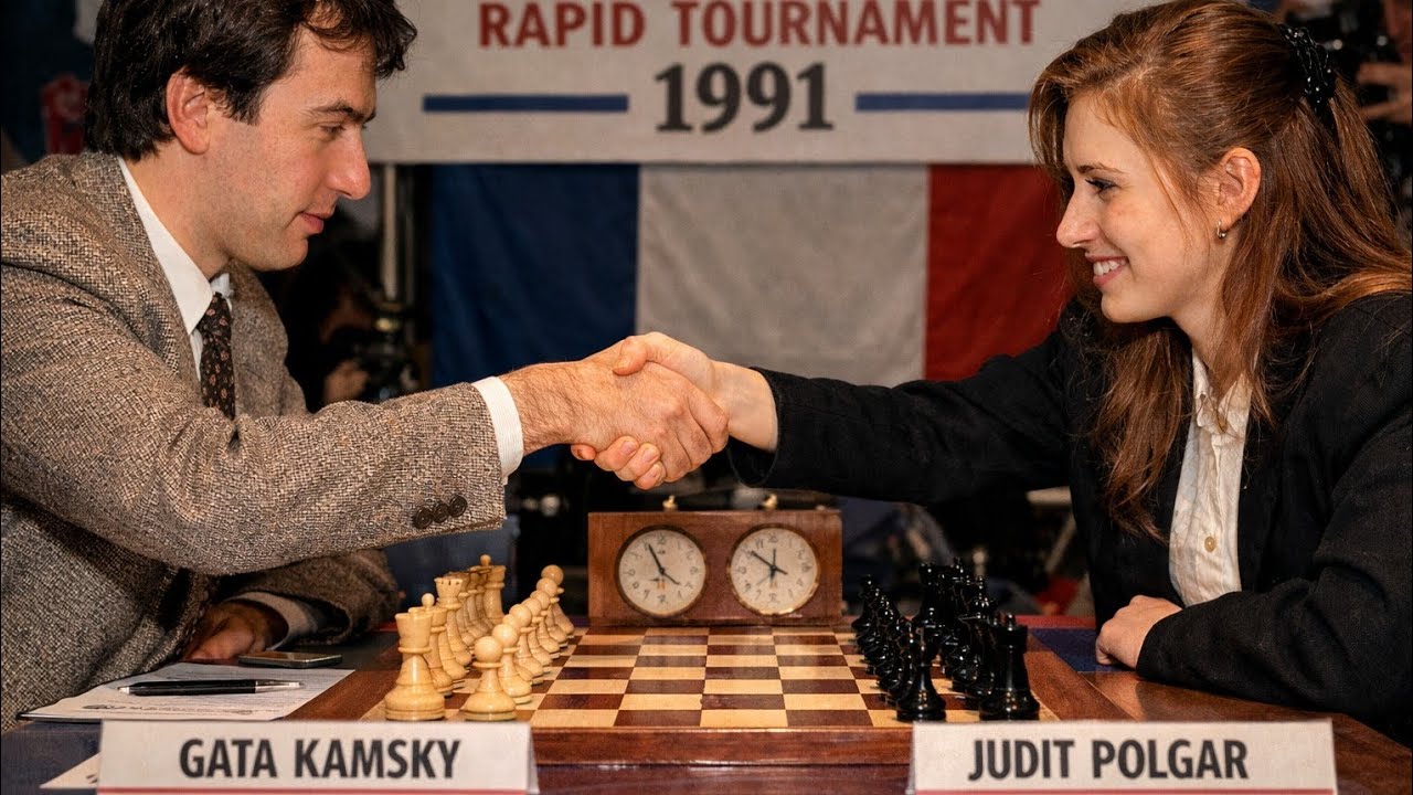 Gata Kamsky vs Judit Polgar ◉ Paris Immopar Rapid Tournament - Paris 1992