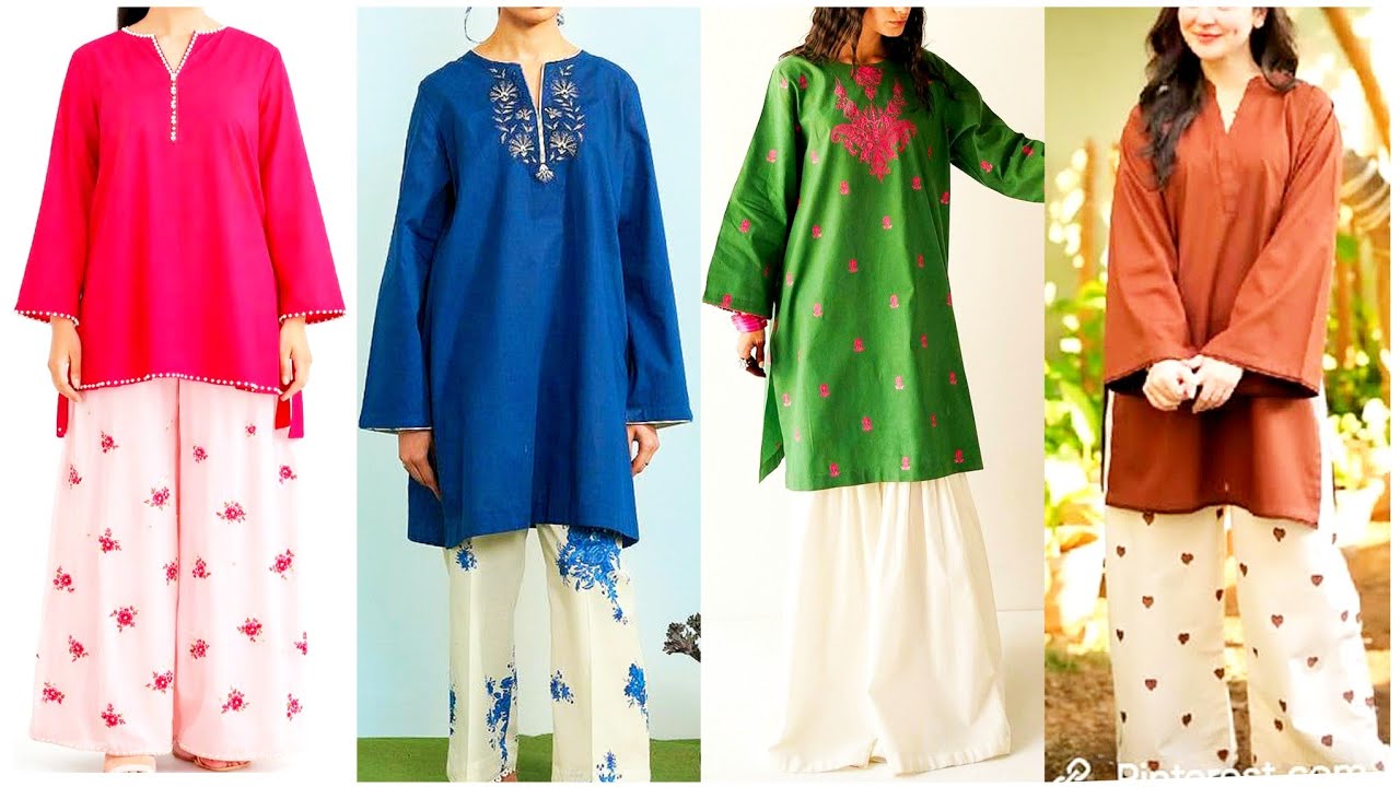 Most popular Eid Fashion 2 PECS Dreses Collection 2026/Latest gorgeous woman wide leg trouser design