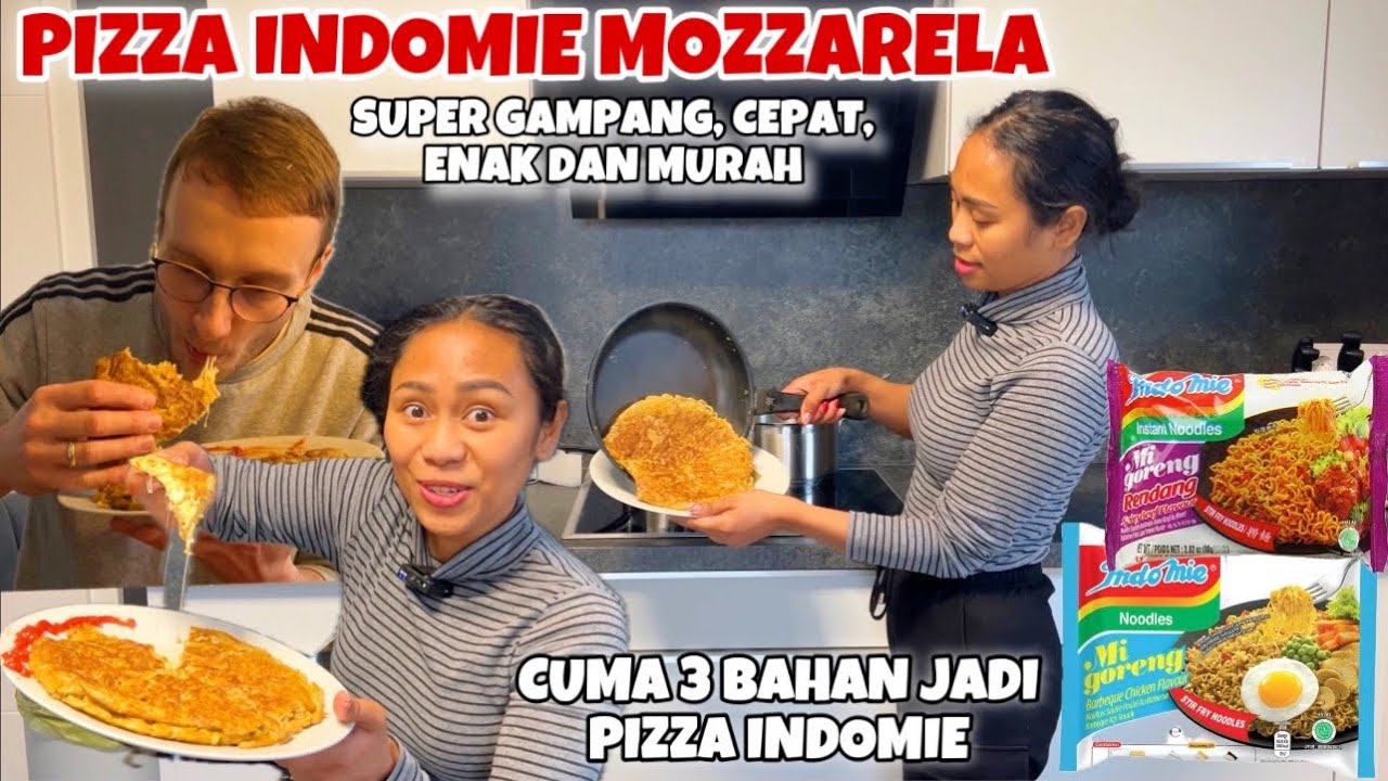 BIKIN PIZZA INDOMIE MOZZARELA AUTO REBUTAN SAMA SUAMI