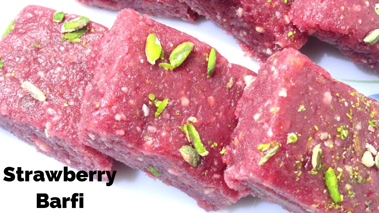 बिलकुल नये स्वाद की Strawberry Barfi Recipe | Strawberry Burfi Recipe | Tasty Barfi Recipe