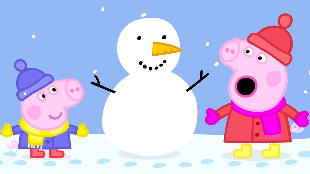 Peppa Pig ☃️  Making snowman ☃️  Super Toons TV - Best Cartoons
