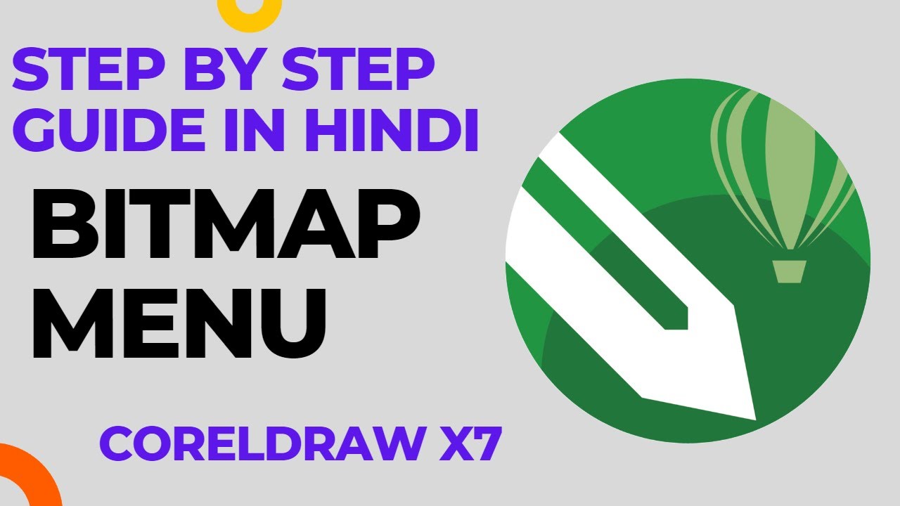 Bitmap Menu option in Coreldraw in Hindi Step by Step Guide. #coreldraw #design #filemenu #institute