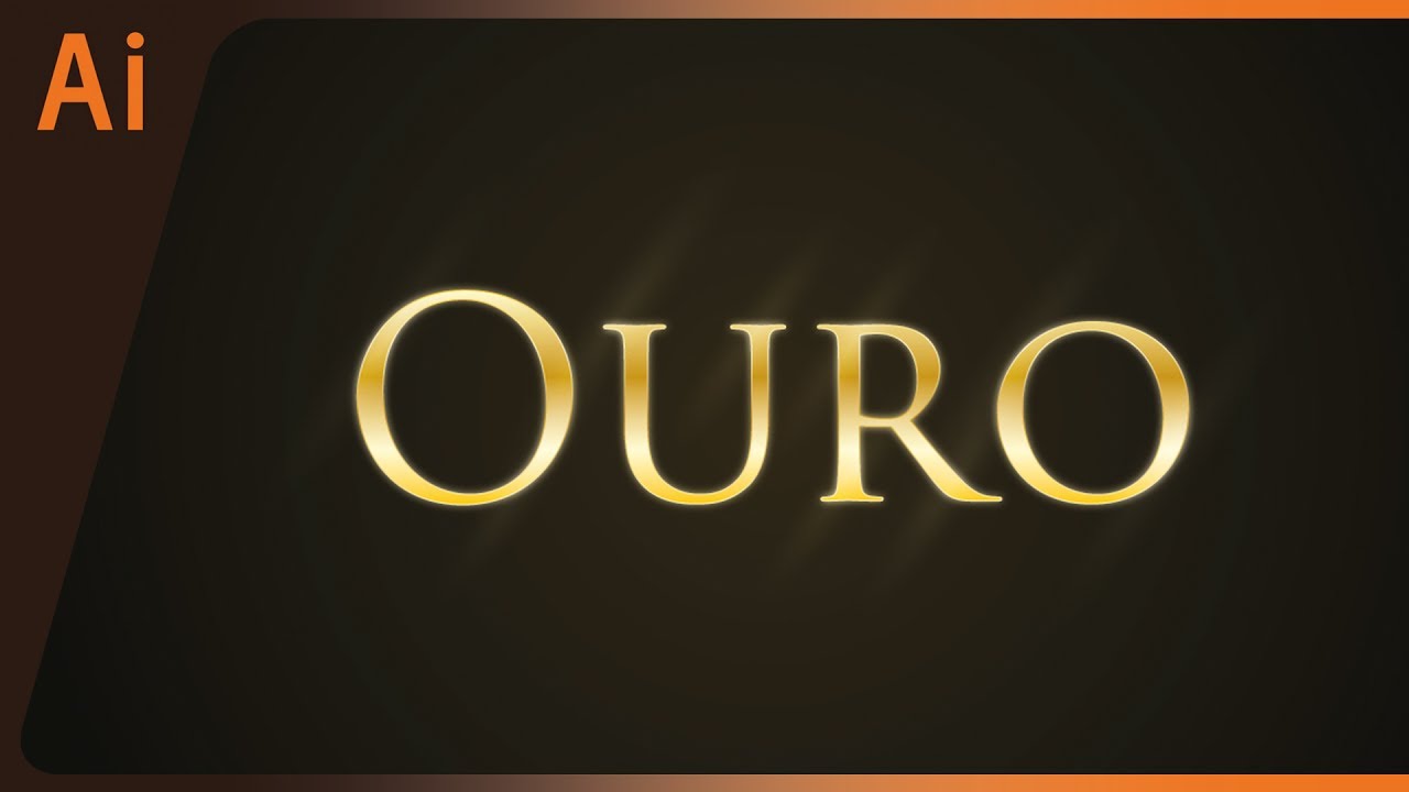 Como criar um efeito de texto dourado / ouro e ficar editável no Illustrator