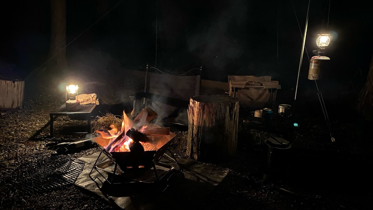 Quiet Night Campfire Cooking ASMR