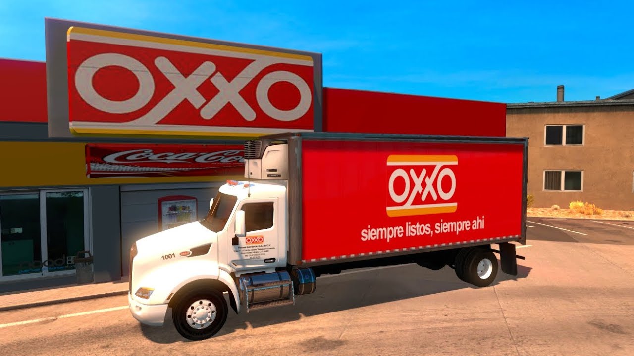 Surtiendo el OXXO de Guanaceví, Durango, México | American Truck Peterbilt 579