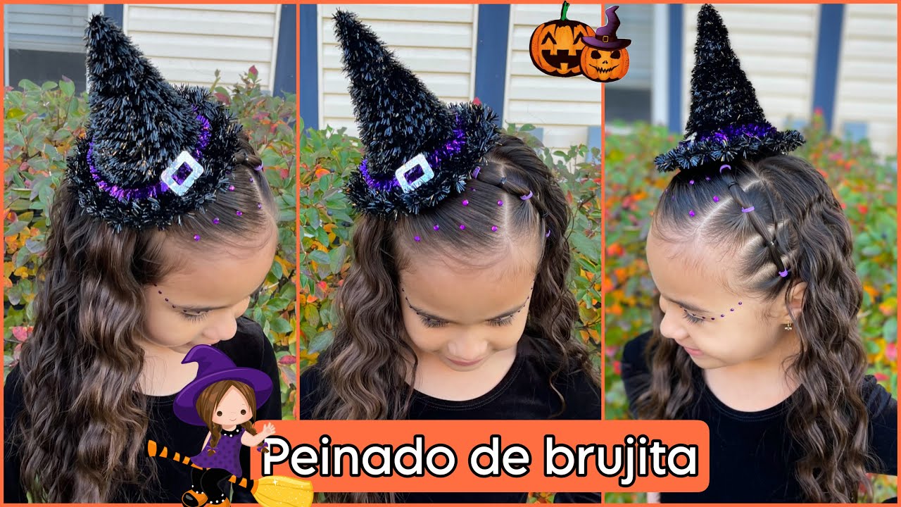 Peinado de brujita para halloween 🧙‍♀️