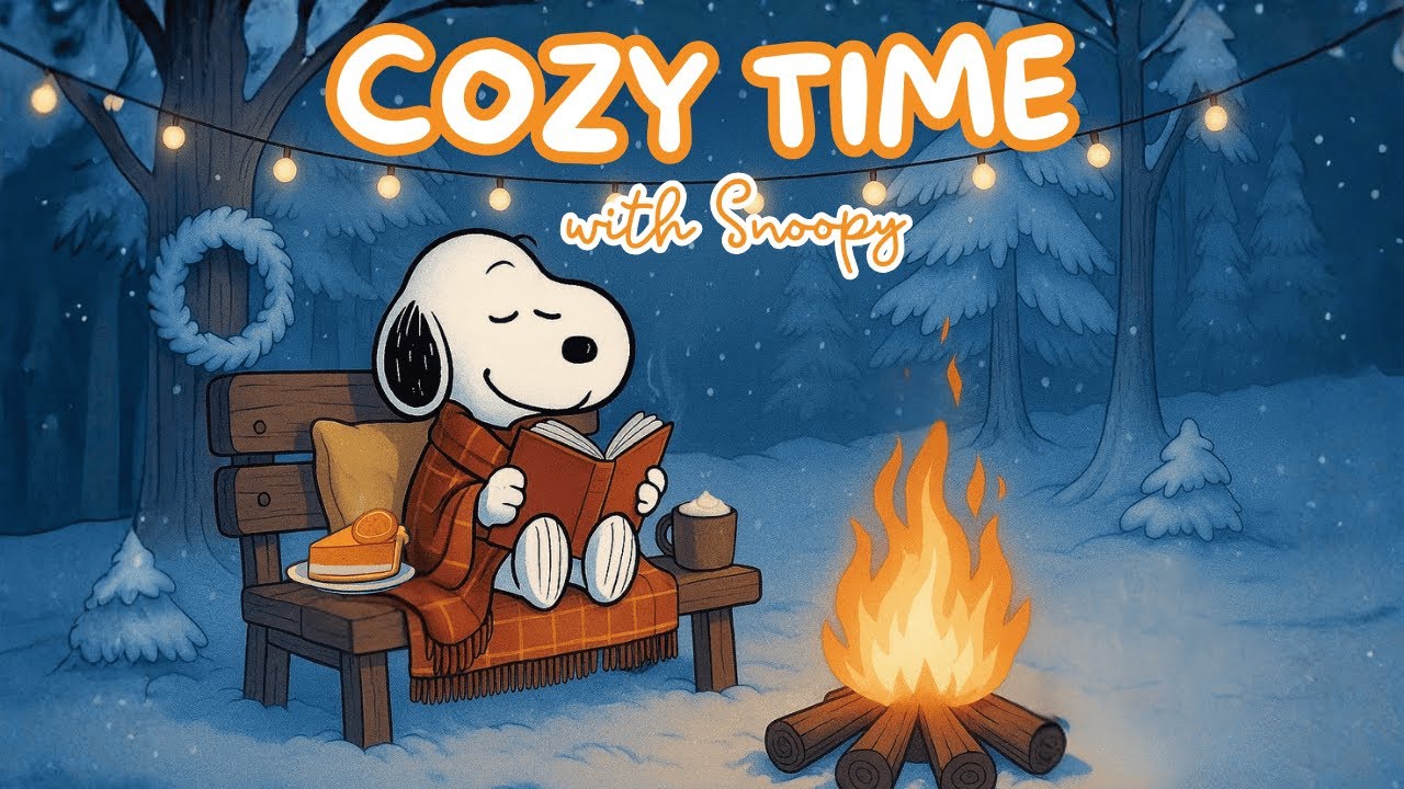 Snoopy’s Cozy Winter Reading ❄️ Lofi Chill Beats to Relax & Focus