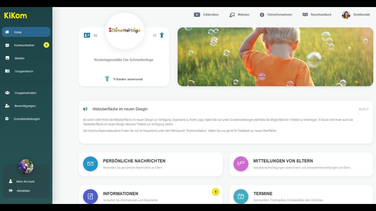 Kurzvideo KiKom Kita App