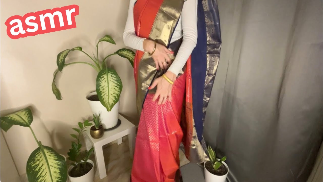ASMR🥻Fabric Scratching in My Sari!
