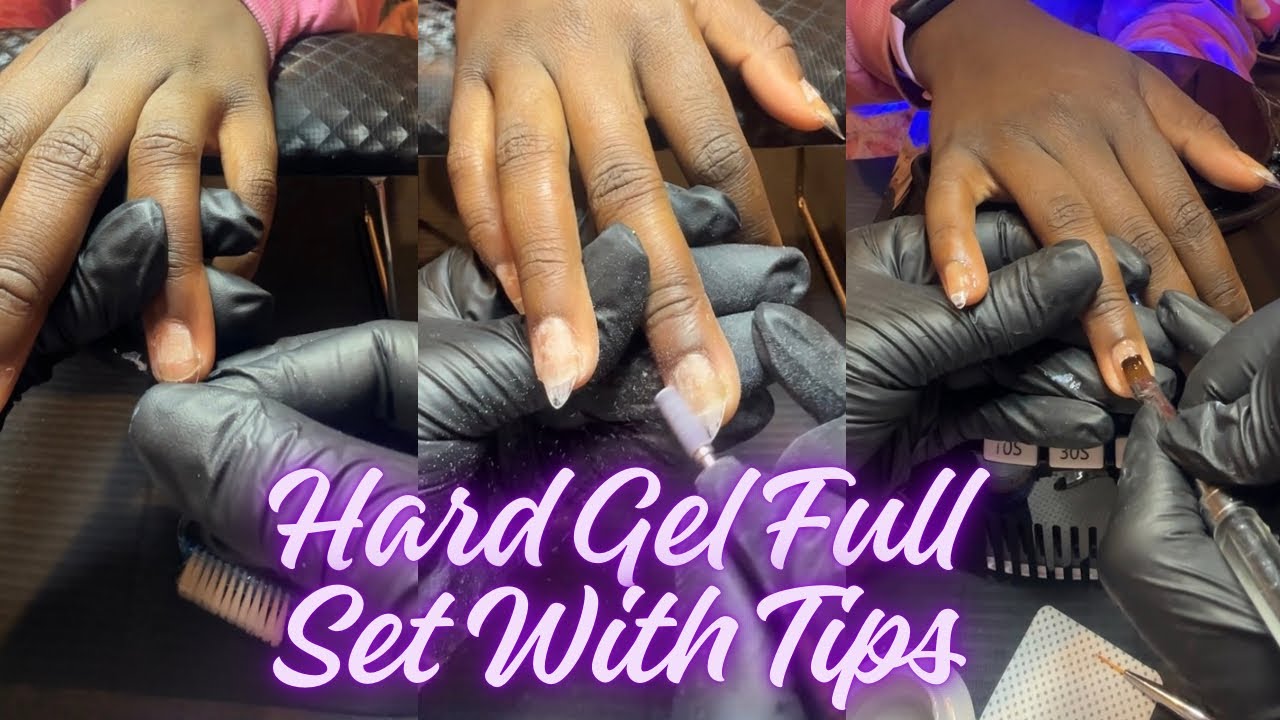 Watch Me Work: Hard Gel Full Set | Almond Nail Tips
