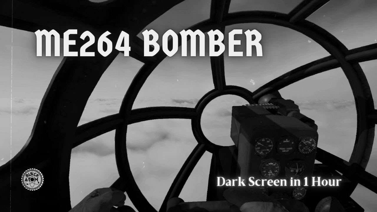 ✈️ Me 264 Bomber In-Flight Sound for Sleep ⨀ Deep Engine Drone ⨀ 12 Hours Ambient Aviation Noise