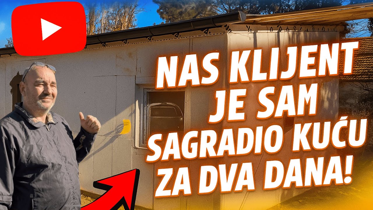 UŠTEDEO 1400€! Klijent sastavio KUĆU od SIP panela za 2 dana!