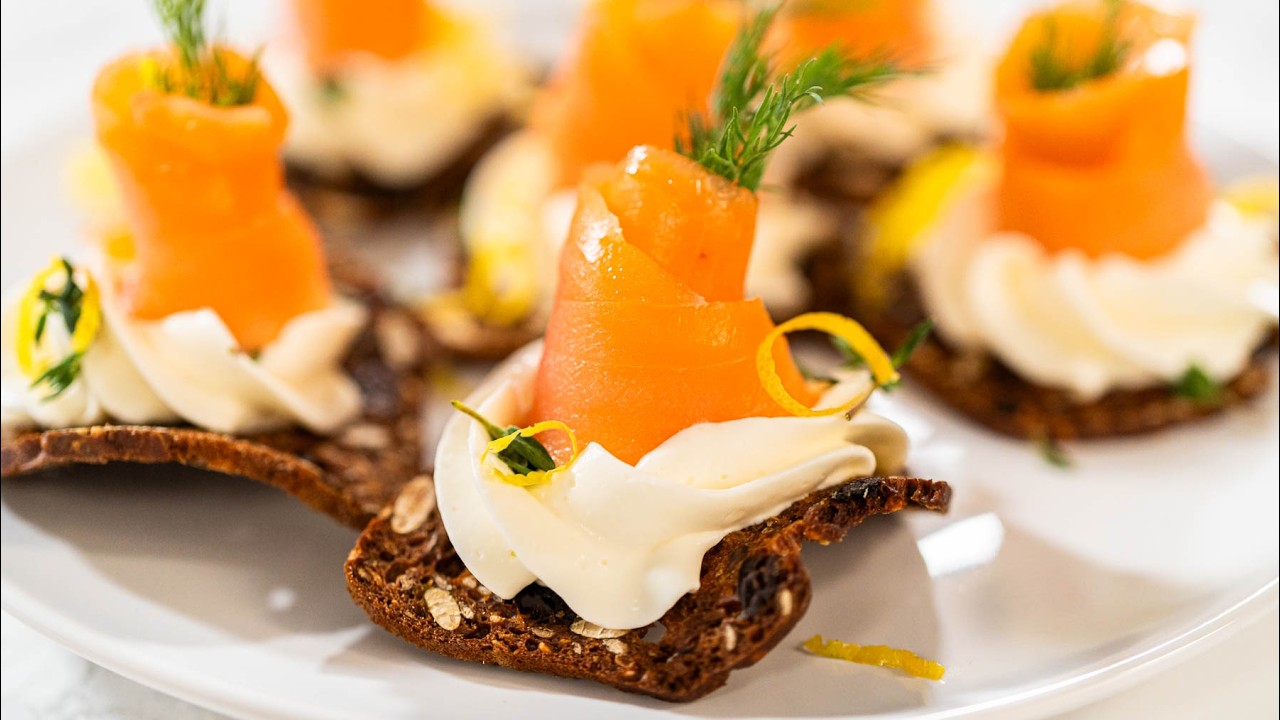 Elevate Your Party with Smoked Salmon and Herb Canapés with Thyme