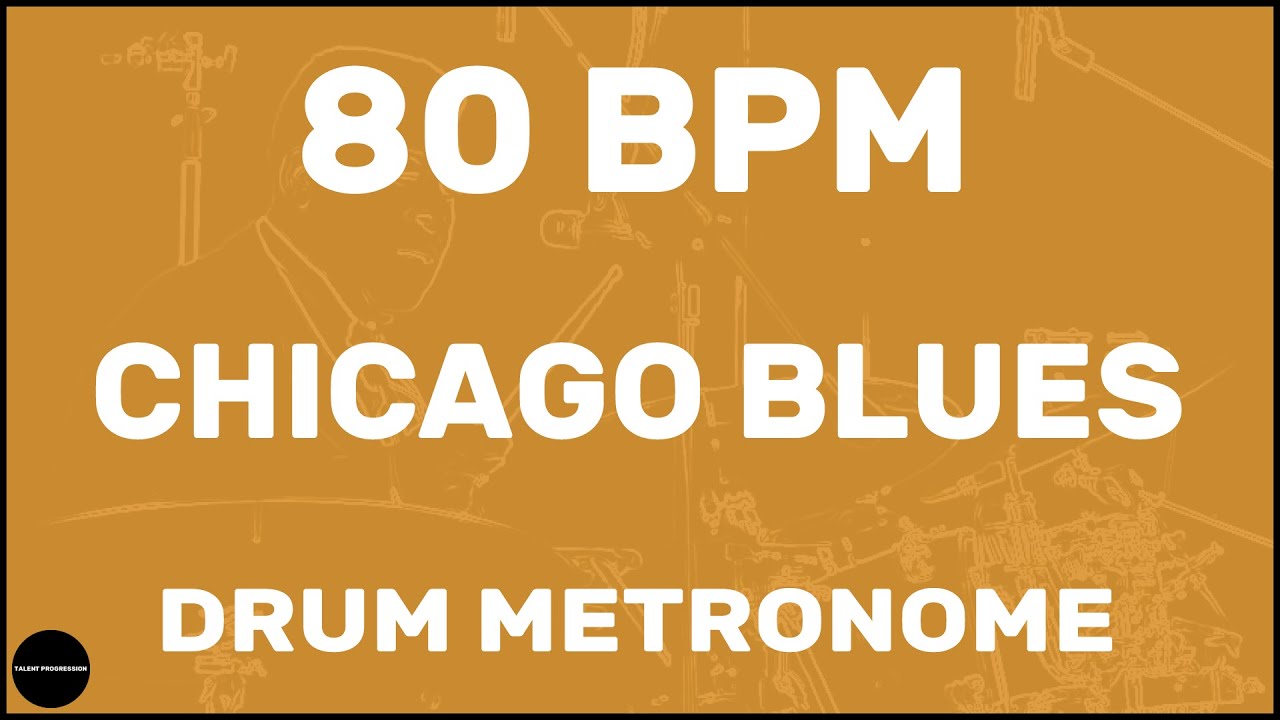 Chicago Blues | Drum Metronome Loop | 80 BPM