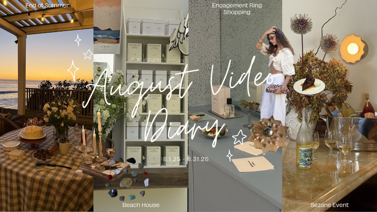 Beach House Weekend, Ring Shopping, & Sezane Event | August Video Diary