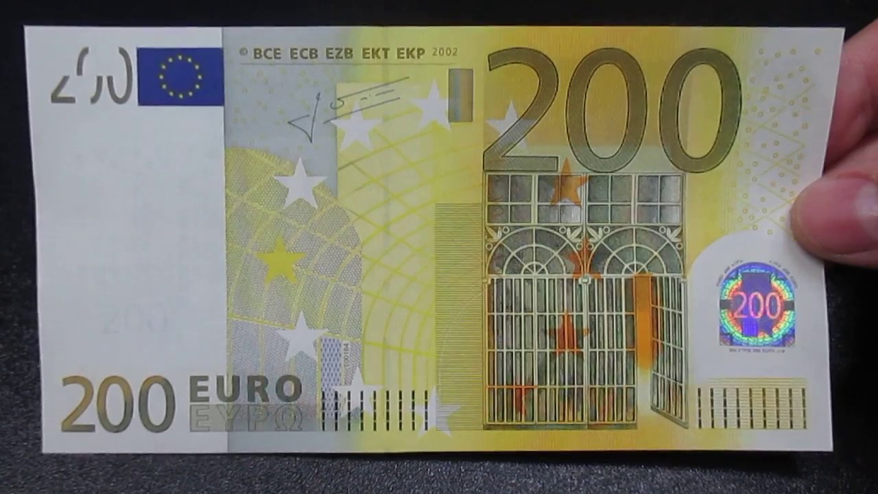 Banconota 200 Euro Prima Serie BCE EU