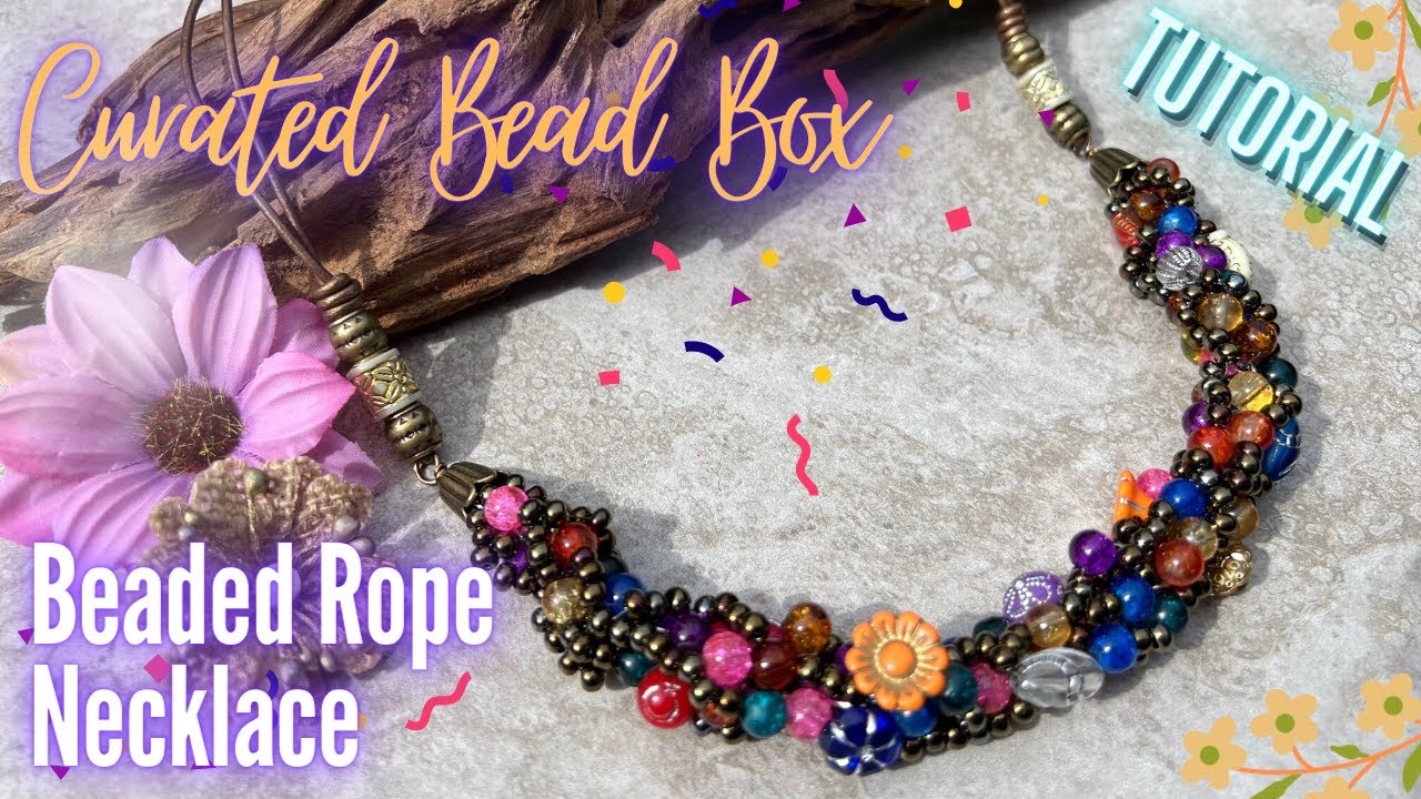 Beaded Rope Necklace - Curated Bead Box - September 2022