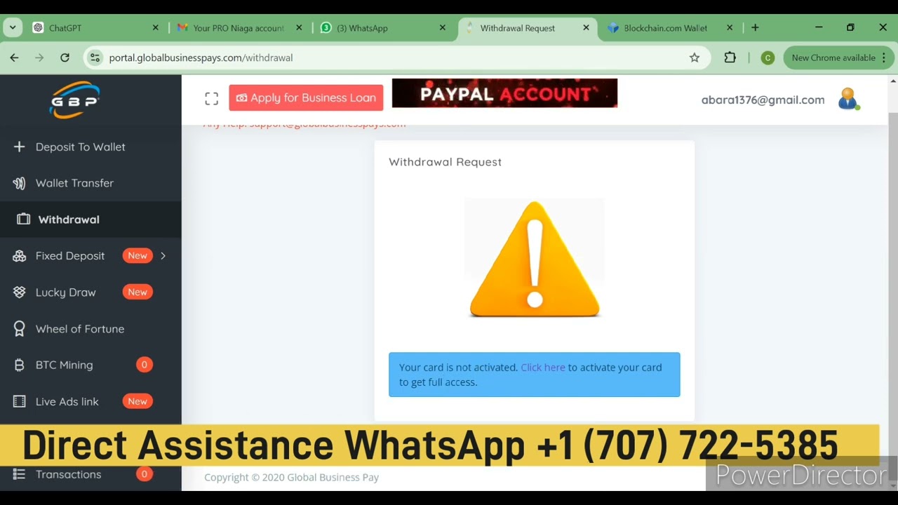 How To Withdraw From Global Business Pay / Instant wallet Pay