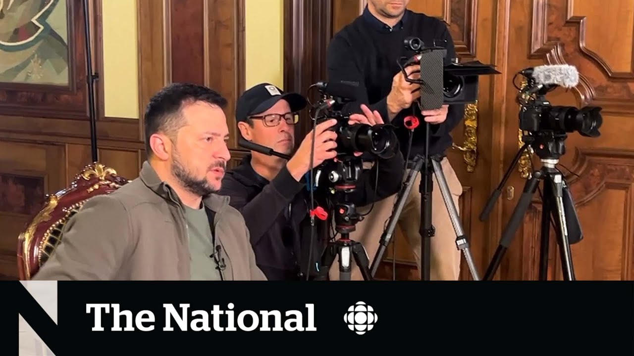 Drones shot down as Zelenskyy talks to Canadian reporters