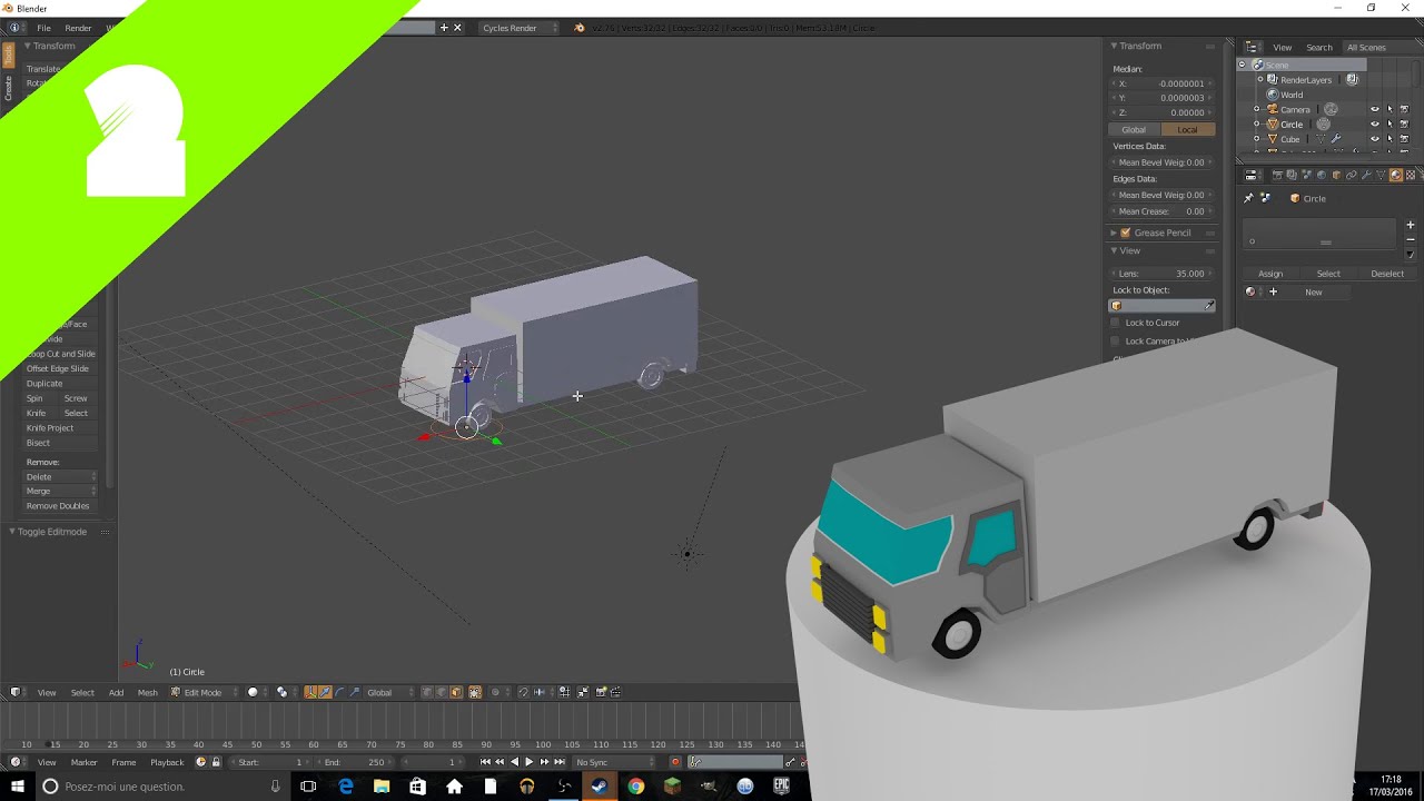 Camion dans Blender | Tutoriel | Episode 2