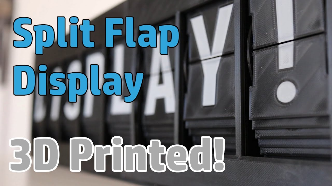 Fully 3D Printed Splitflap Display