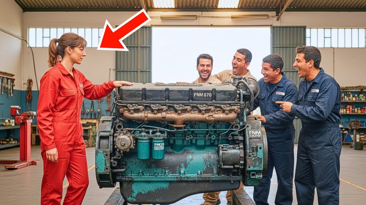 Dieser Motor wurde schon vor 12 Jahren ausgemustert versicherten sie bis die Mechanikerin eine unbeq