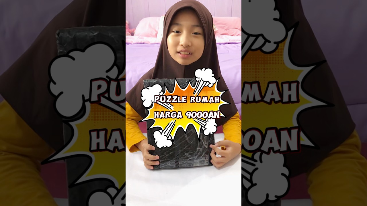 UNBOXING MAINAN PUZZLE 3D RUMAH HARGA MURAH CUMA 9000an 😱😱🤩 #puzzle3d #mainananak
