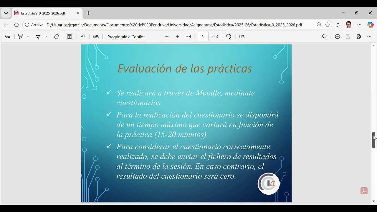 Presentacion de Prácticas de Estadística (Grado de Ingeniería Biomédica)