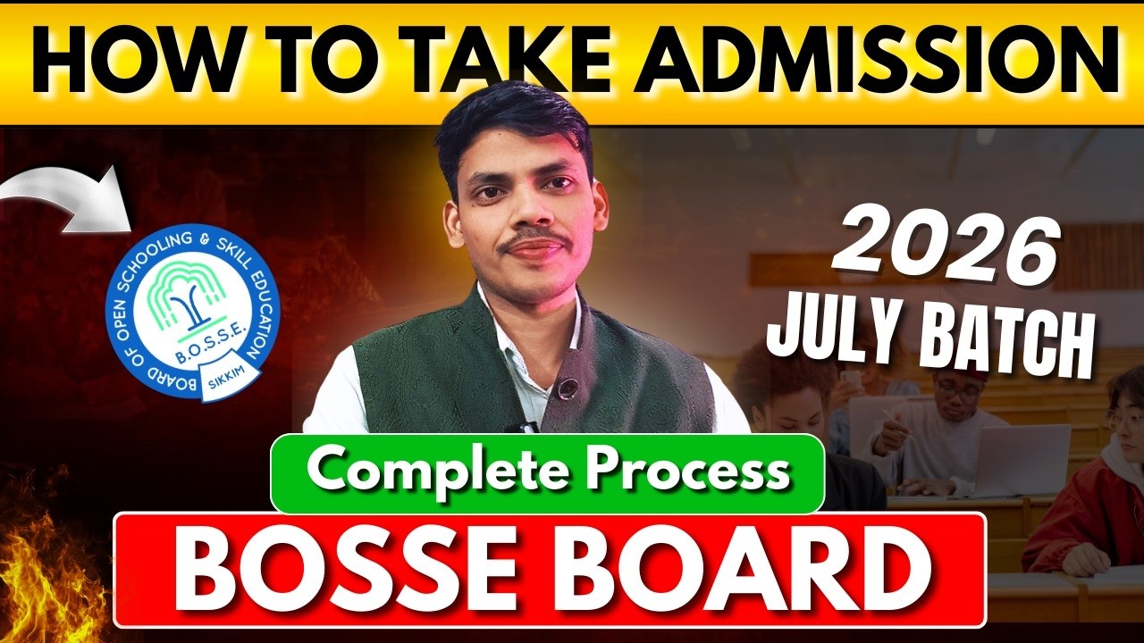 How to Take Admission in BOSSE Board 2026  July Batch Complete Process | BOSSE Admission