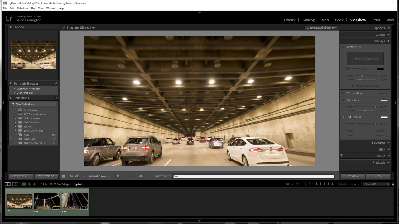Add Captions To Slideshow Images in Adobe Lightroom