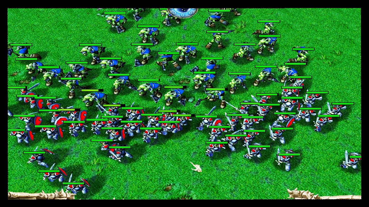 32 пехотинца против 48 пехотинцев [WARCRAFT 3 TFT]