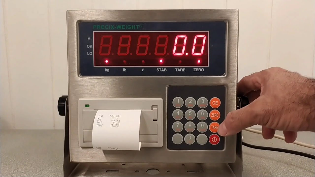 Funcionamiento del Indicador de Peso PRECIX WEIGHT® 8513 Print