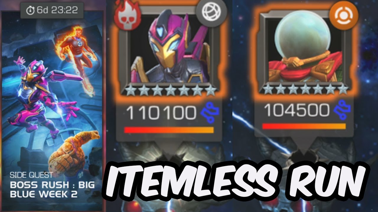 Itemless Boss Rush: Big Blue Week 2 - Side Event Quest - Mysterio - Marvel Contest of Champions
