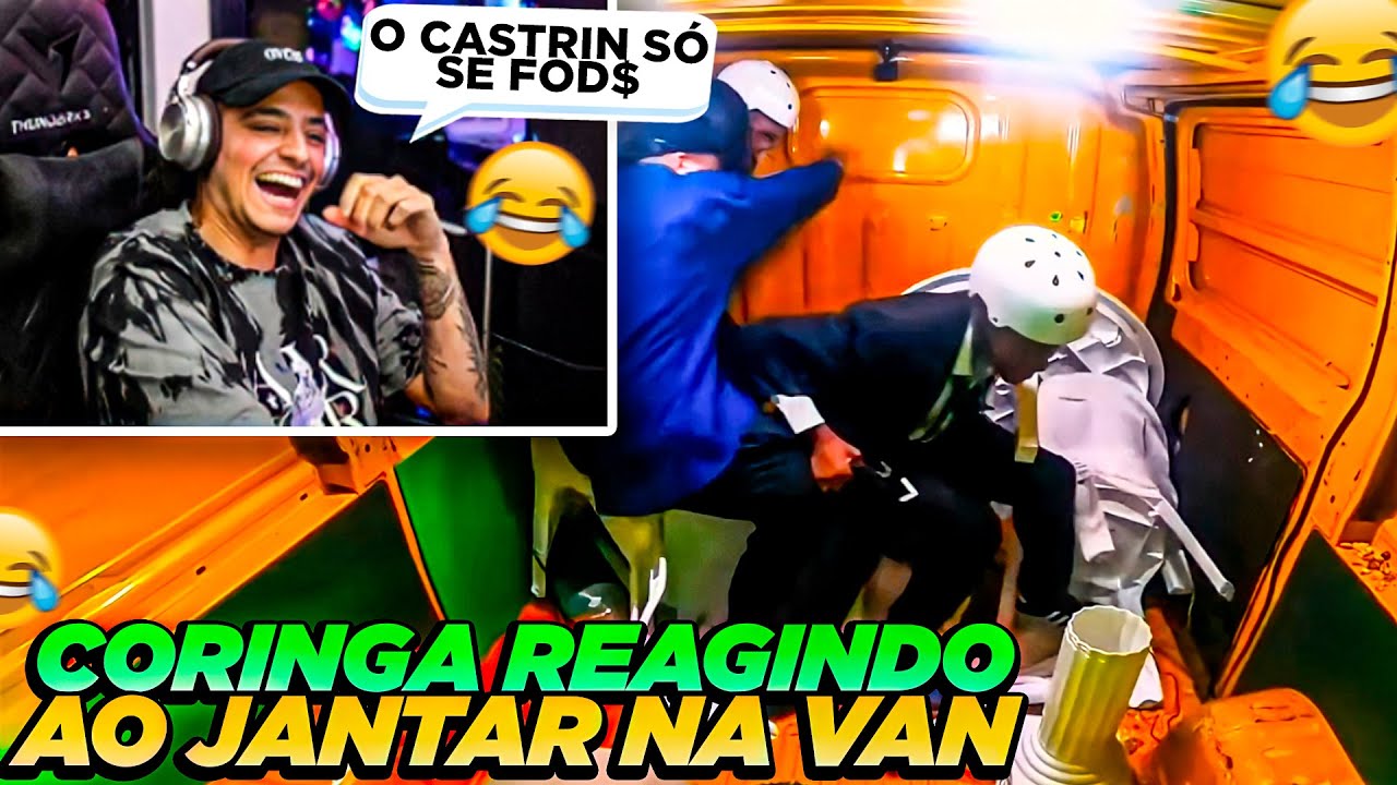 CORINGA REAGINDO AO JANTAR DENTRO DA VAN À 80KM/h!!