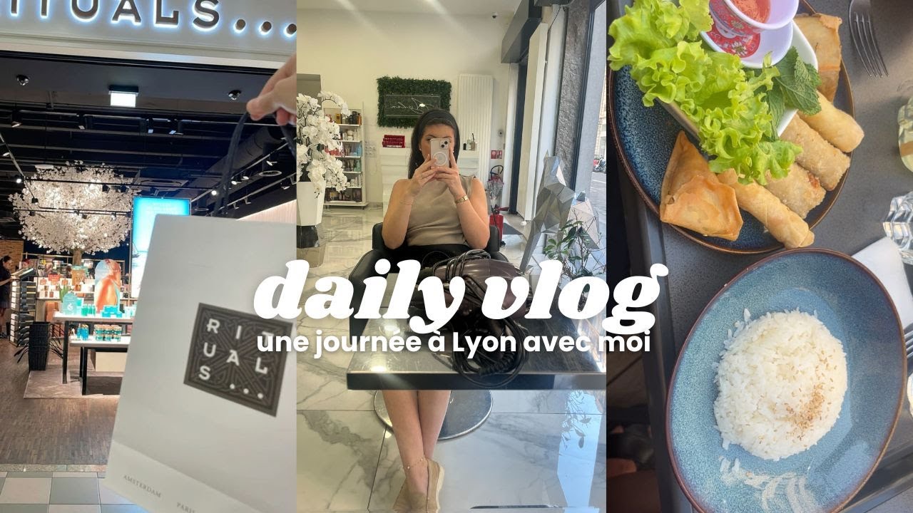 VLOG Une Journée à Lyon avec Moi | nouvelle coiffure, shopping, restaurant, drainage