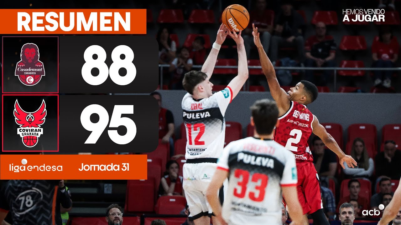 Casademont Zaragoza - Coviran Granada (88 - 95) RESUMEN | Liga Endesa 2024-25