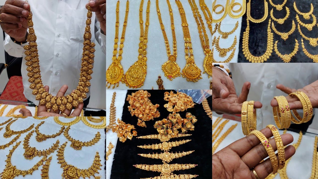 chickpet wholesale light weight gold jewellery| No making changes| gold jewellery manufacturers