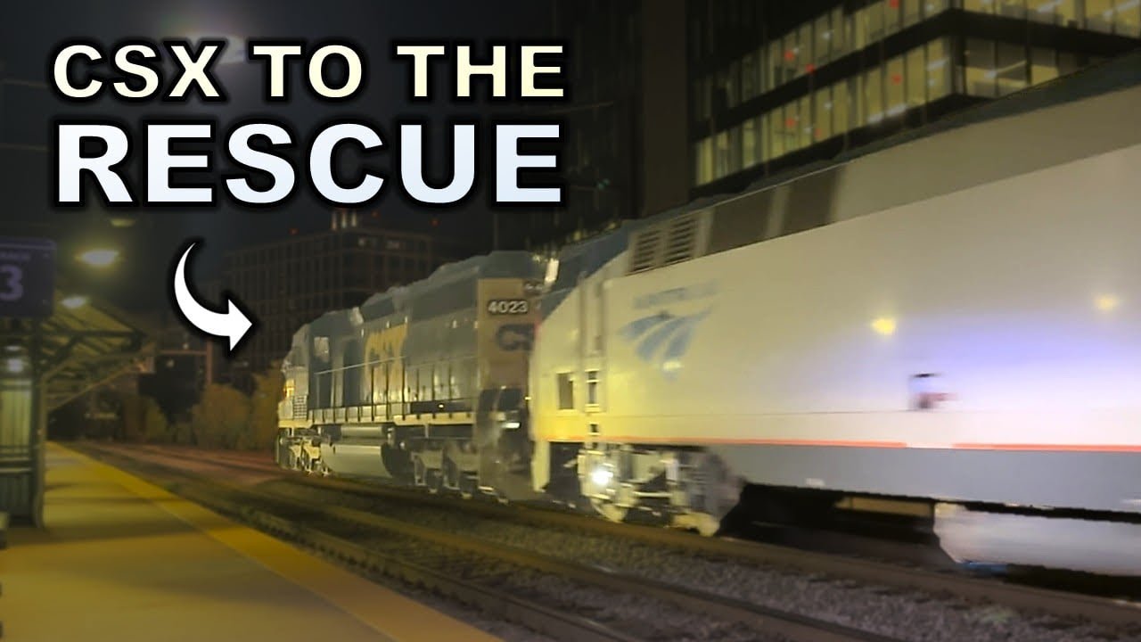 Why do freight locomotives sometimes pull Amtrak trains?