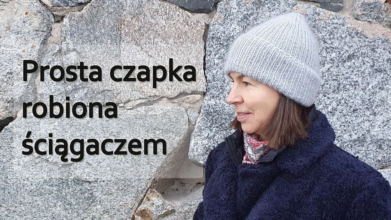 Prosta czapka na drutach dziergana ściągaczem, czapka Zwyczajka. #czapkanadrutach #iwonaeriksson