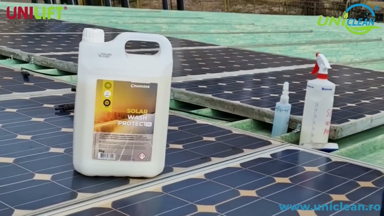 Demo curățare și tratare panouri solare cu Chemitek