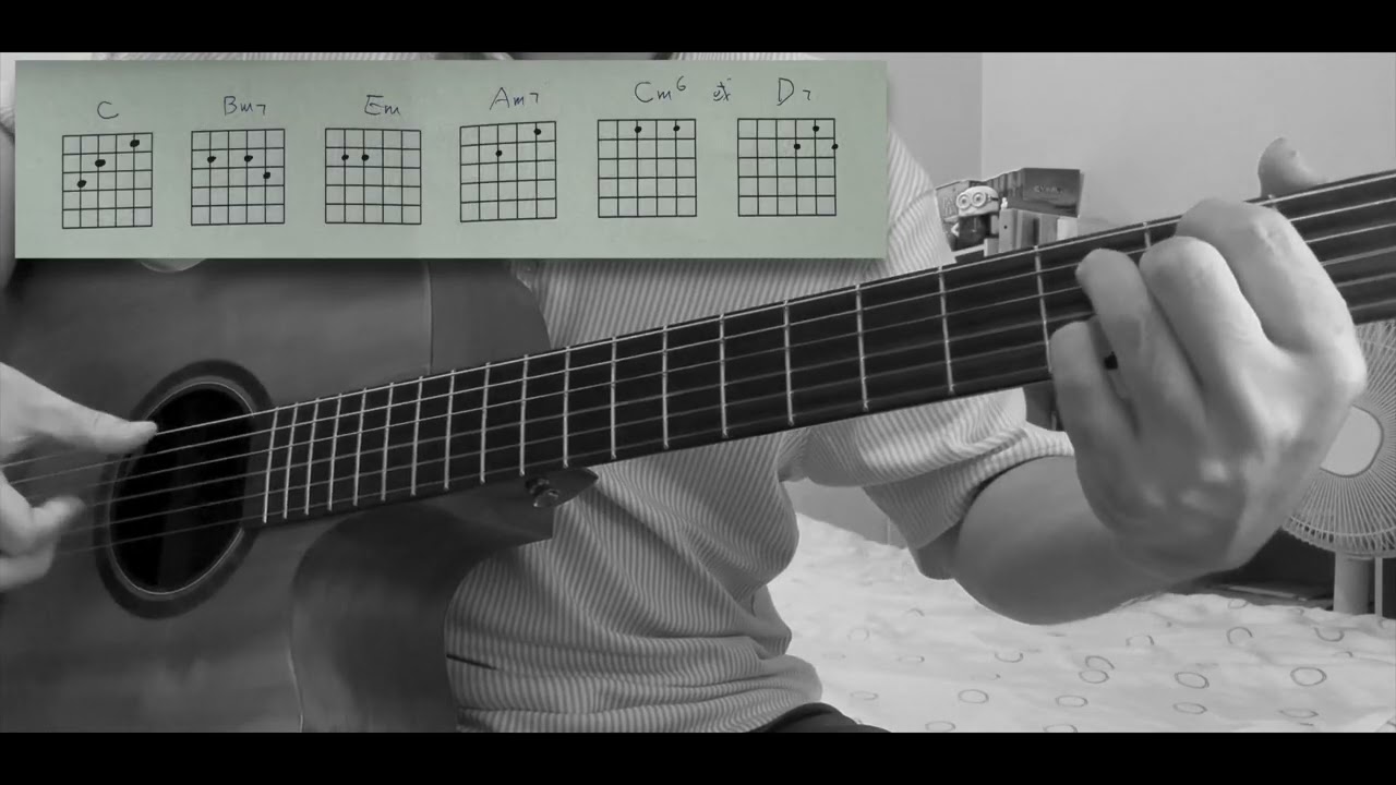 愛你但說不出口 Karencici -  吉他伴奏  cover ( 附和弦圖）
