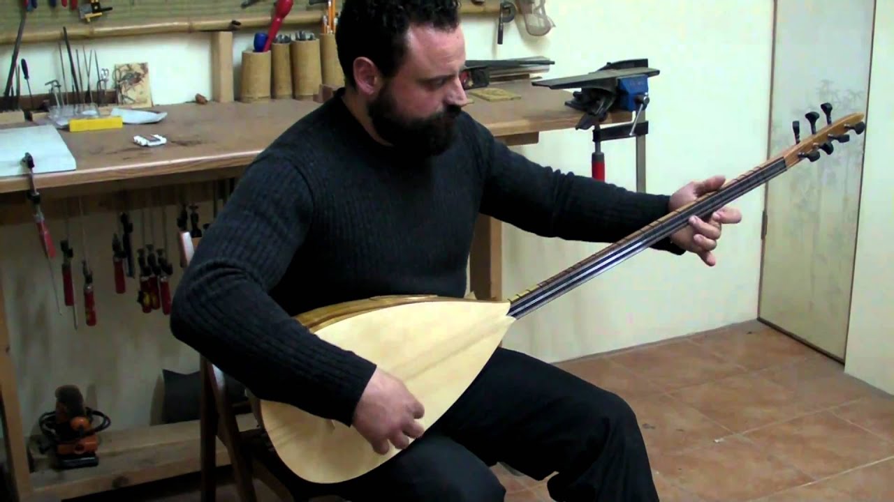 Mitsaras playing baglama saz made by Dimitris Rapakousios video 2