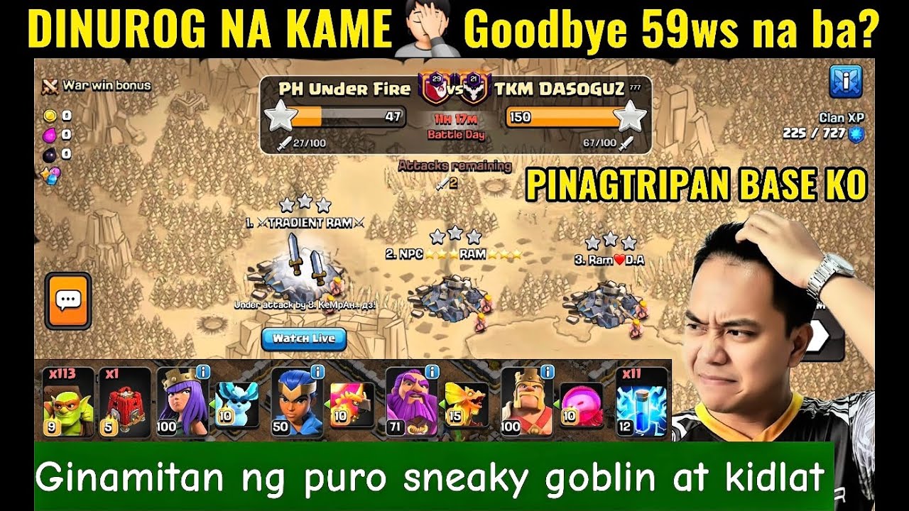 GRABE SA SOBRANG GALING NG KALABAN PINAGTRIPAN PA NGA MGA BASE KO