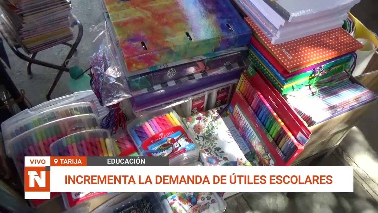 SE INCREMENTA LA DEMANDA DE ÚTILES ESCOLARES EN TARIJA