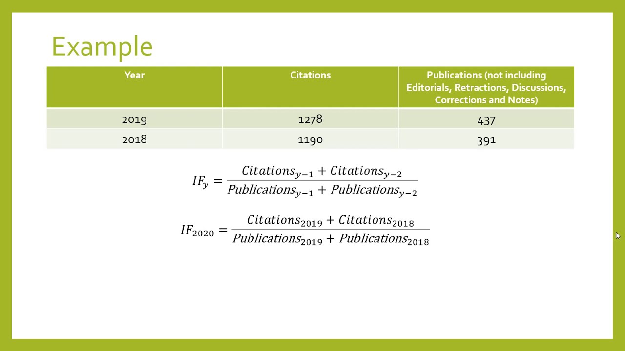 How to Calculate Journal Impact Factor Explained