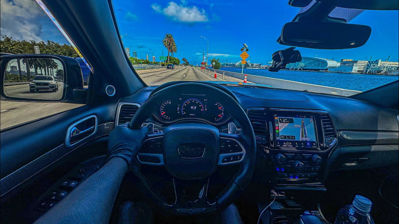MIAMI BEACH TRACKHAWK POV DRIVE! #trackhawk #hellcat #jeeptrackhawk