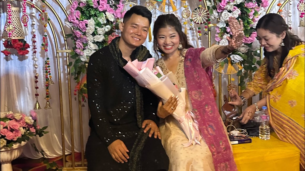 Laxman  and Suza ❤️Mehendi ani Janty Day . Laxman Happy 😊🤣 #bharathangkhopsavlog #viralvideo 